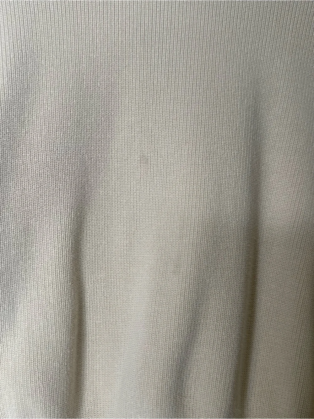 SWEATY BETTY Cream Crewneck Sweater with Light Gray Ruched Sleeves - Picture 5 of 5